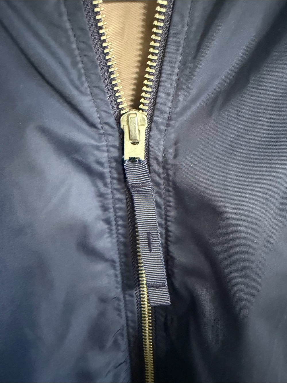 GAP Navy Bomber Jacket with White Shoulder Stripe - Picture 4 of 8